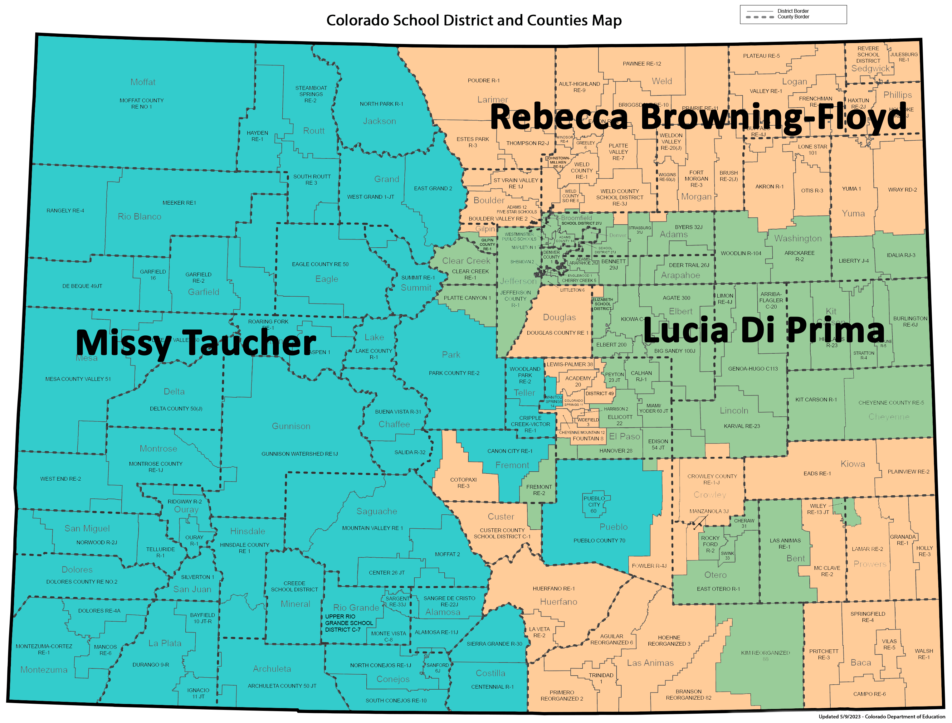 Colorado map indicating Results Matter support specialists.